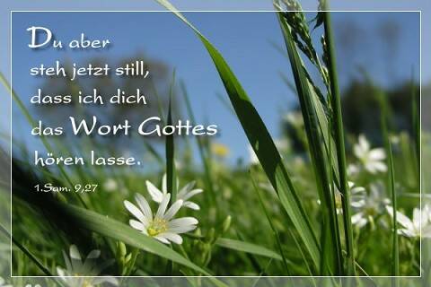Du aber steh jetzt still, dass ich dich das Wort Gottes hören lasse.