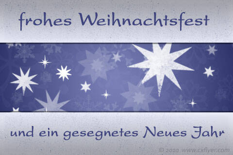frohes Weihnachtsfest und ein gesegnetes Neues Jahr