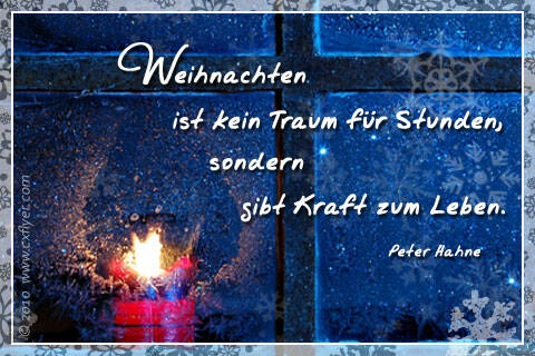 Weihnachten ist kein Traum für Stunden, sondern gibt Kraft zum Leben. Peter Hahne