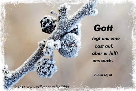 Gott legt uns eine Last auf, aber er hilft uns auch.