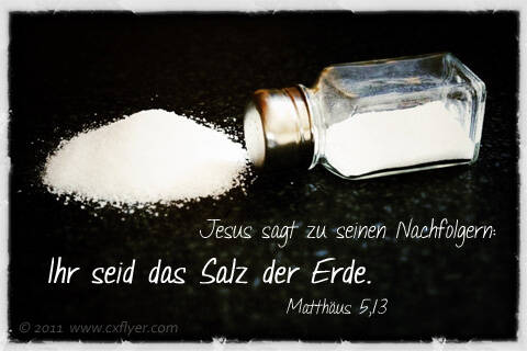 Jesus sagt zu seinen Nachfolgern: Ihr seid das Salz der Erde.