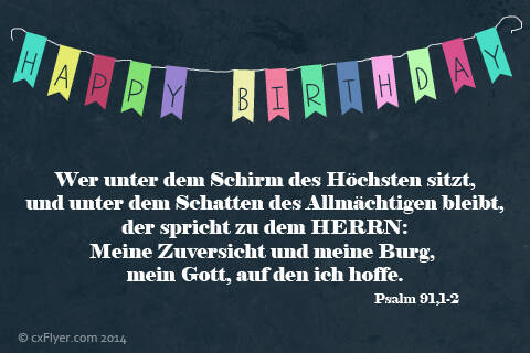 Wer unter dem Schirm des Höchsten sitzt, und unter dem Schatten des Allmächtigen bleibt,der spricht zu dem HERRN Meine Zuversicht und meine Burg, mein Gott, auf den ich hoffe.