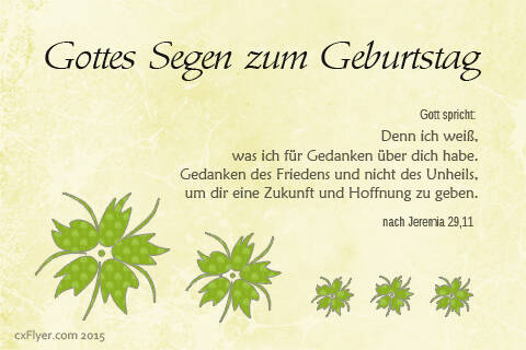 Denn ich weiß, was ich für Gedanken über dich habe. Gedanken des Friedens und nicht des Unheils, um dir eine Zukunft und Hoffnung zu geben.