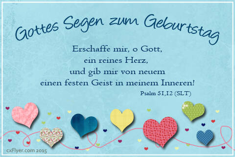 Erschaffe mit, o Gott ein reines Herz, und gib mir von neuem einen festen Geist in meinem Inneren.