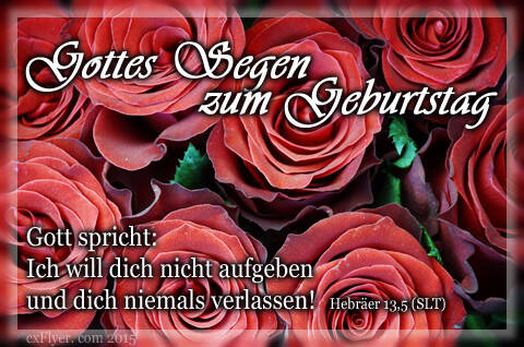 Gott spricht ich will dich nicht aufgeben und dich niemals verlassen.