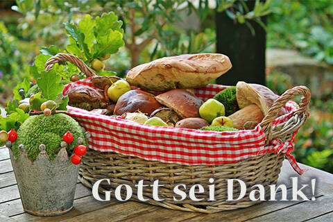 Herbst Obst Gemüse Dank