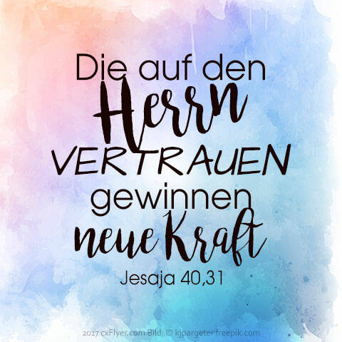 Die auf den Herrn vertrauen gewinnen neue Kraft