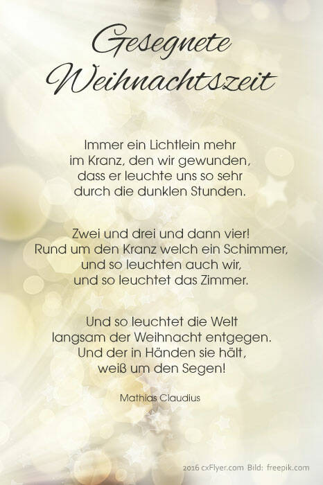Immer ein Lichtlein mehr im Kranz, den wir gewunden, dass er leuchte uns so sehr durch die dunklen Stunden….