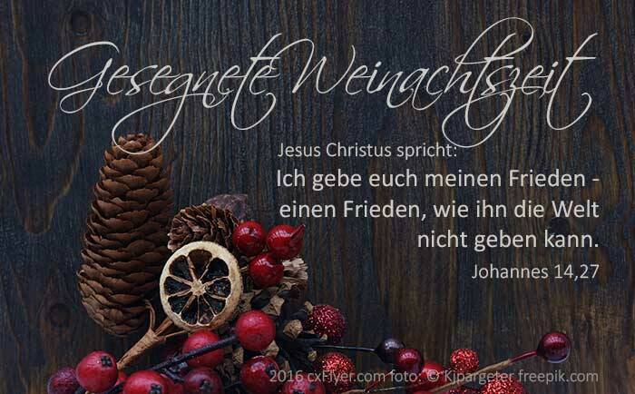 Ich gebe euch meinen Frieden, einen Frieden, wie ihn die Welt nicht geben kann.